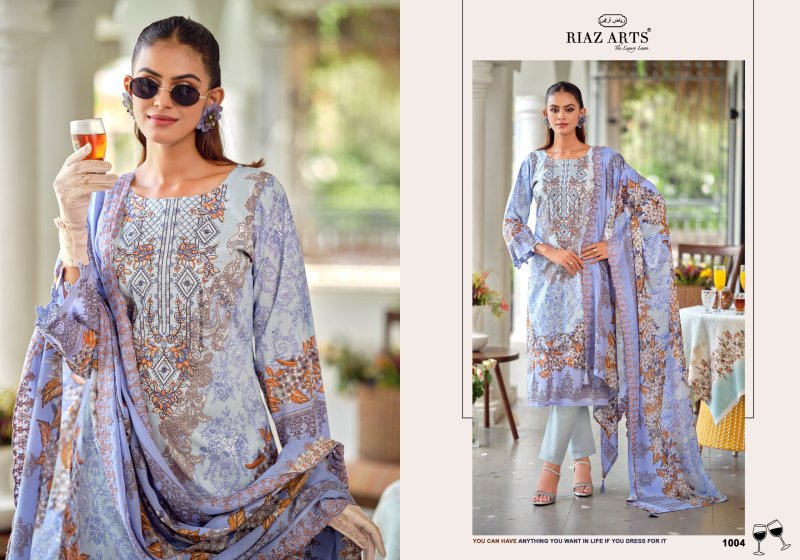 Bin Saeed Premium By Riaz Arts Cotton Lawn Embroidery Dress Material